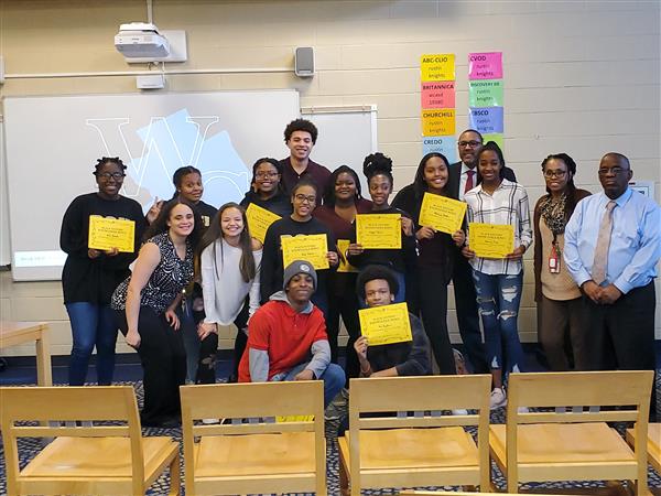 Participants of the second annual Rustin High School BSU Knowledge Bowl 